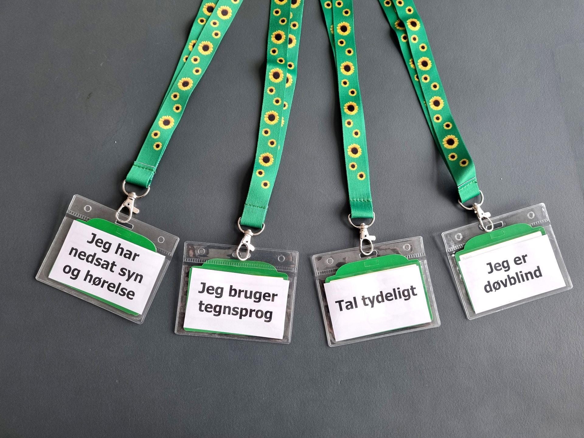 Solsikkekort med fire tekstvarianter