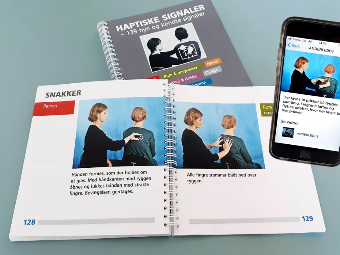 Bog og app med haptiske signaler